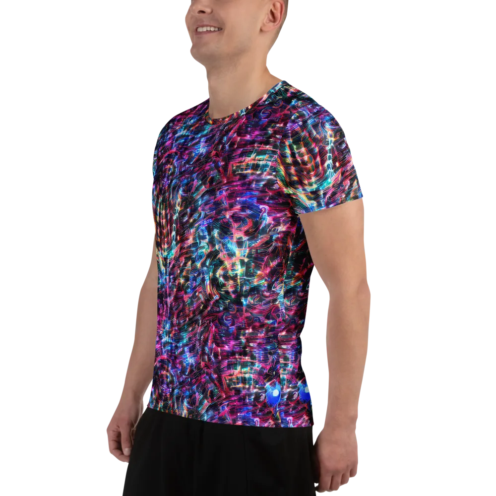 Cyberwave on Men's Athletic T-Shirt — Left