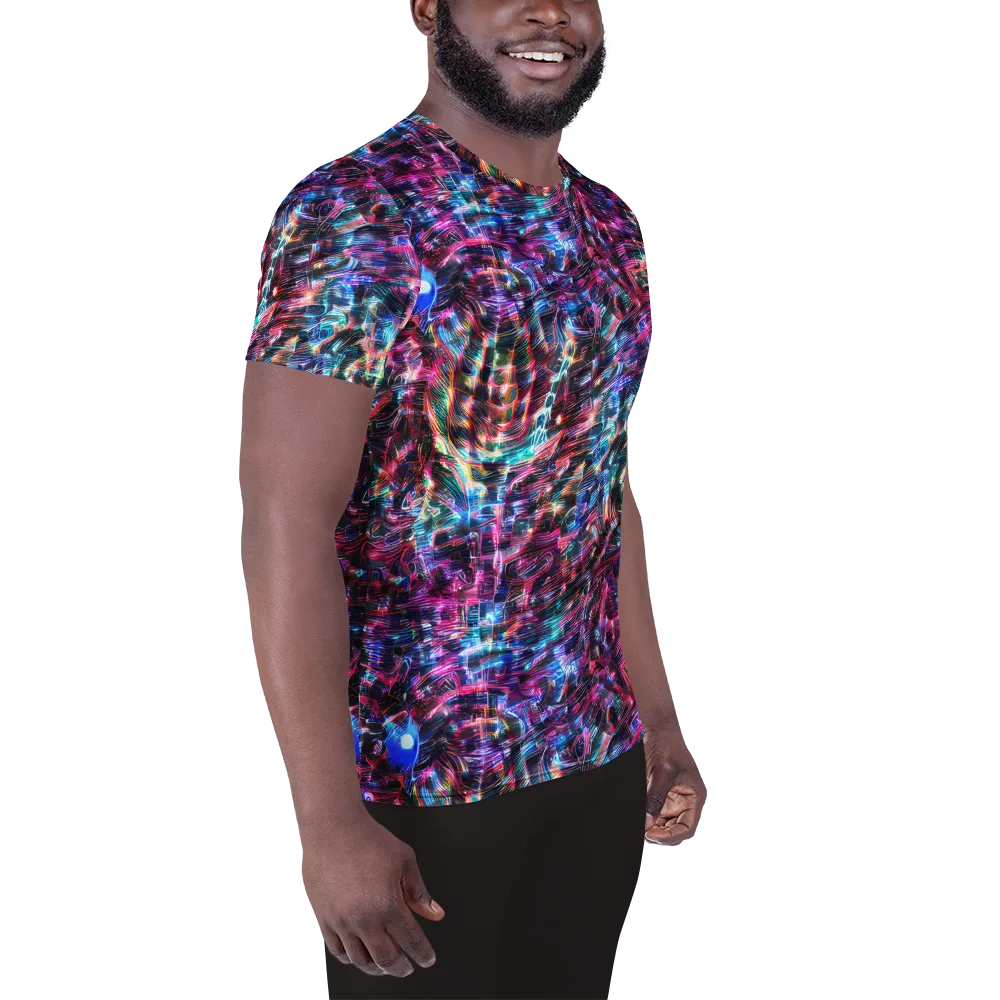 Cyberwave on Men's Athletic T-Shirt — Right