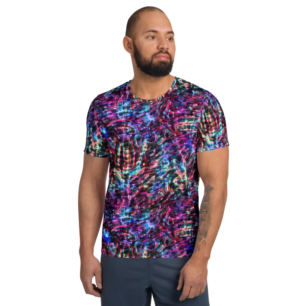 Cyberwave on Men's Athletic T-Shirt — Front