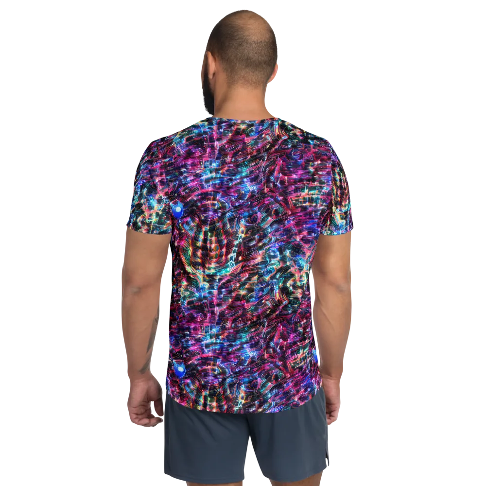 Cyberwave on Men's Athletic T-Shirt — Back