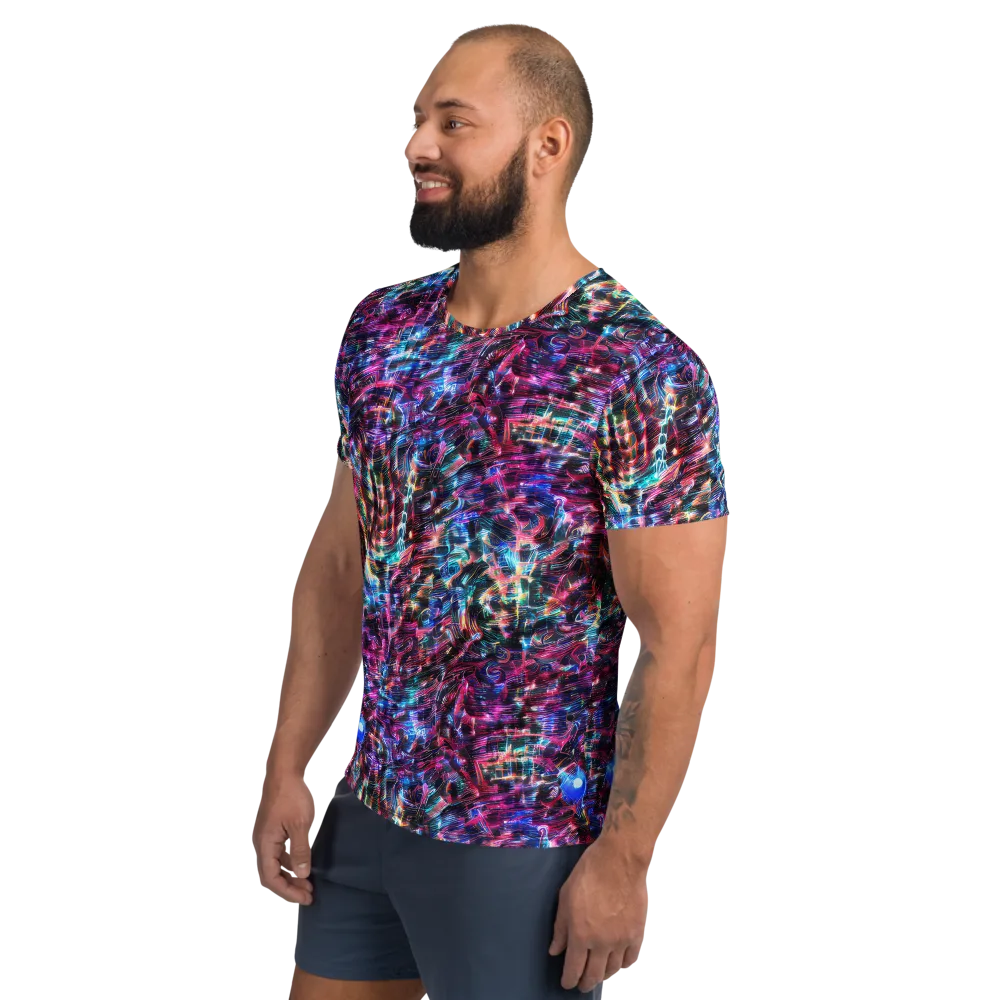 Cyberwave on Men's Athletic T-Shirt — Left