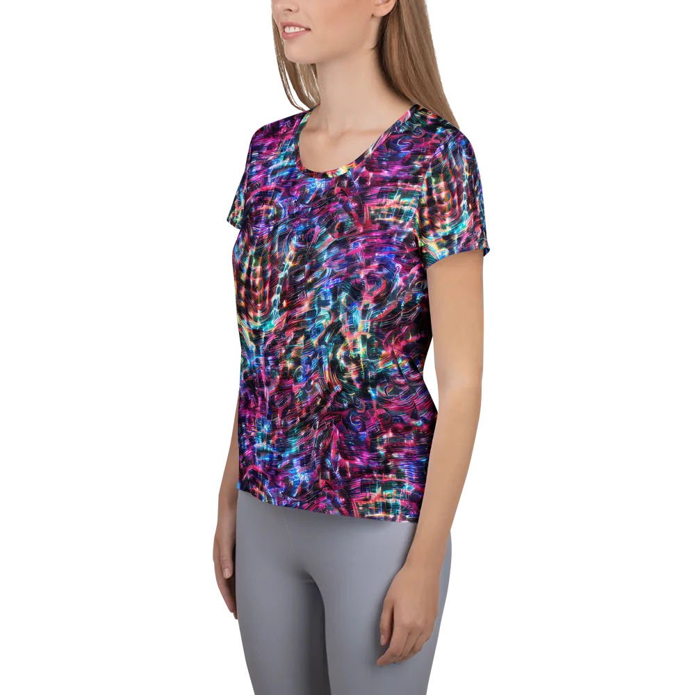 Cyberwave on Women's Athletic T-Shirt — Left