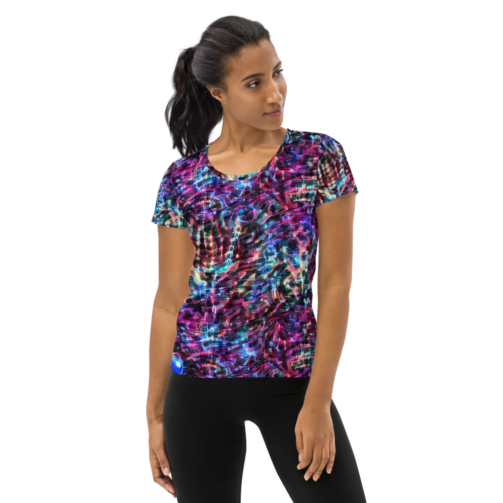 Cyberwave on Women's Athletic T-Shirt — Front