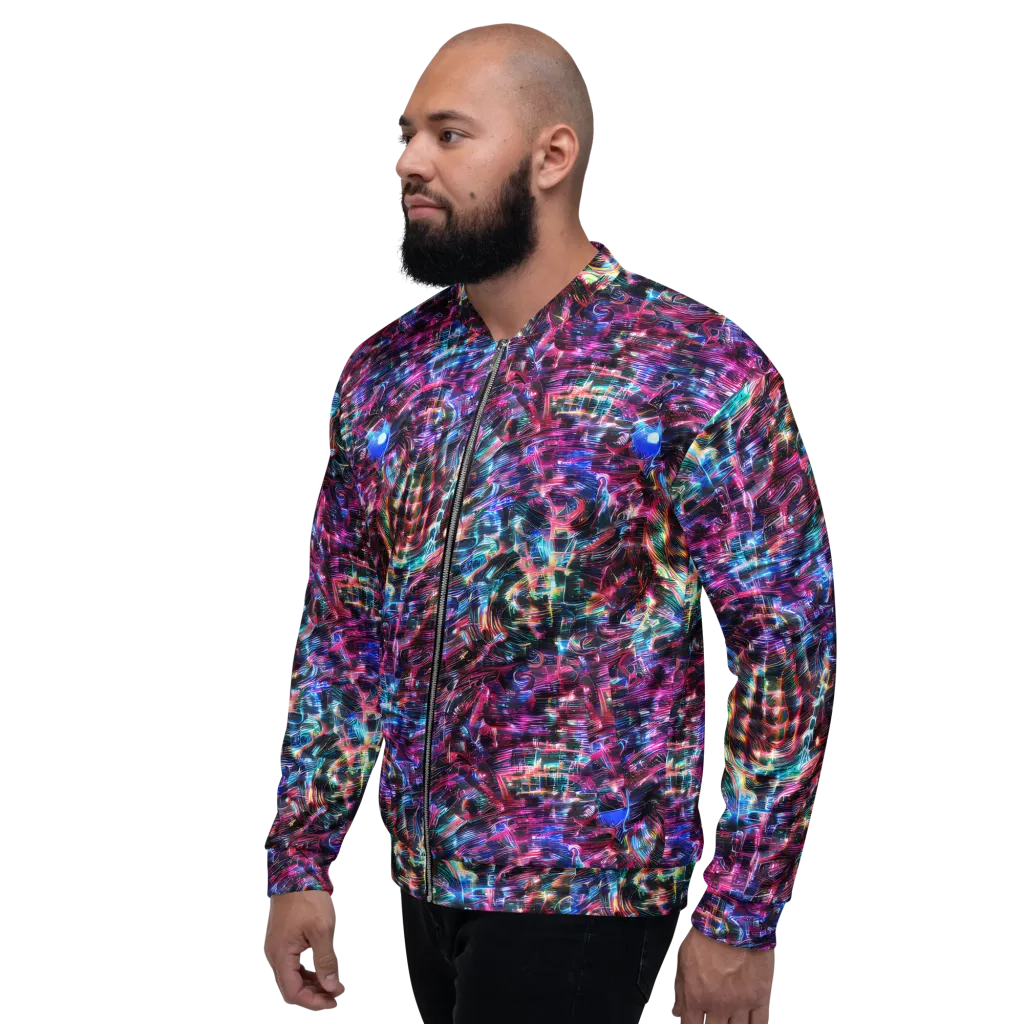 Cyberwave on Bomber Jacket — Left