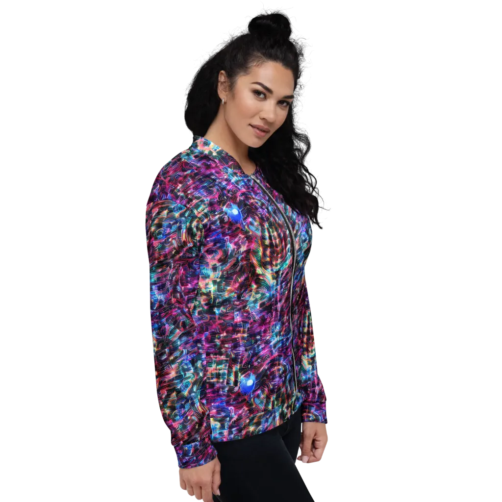 Cyberwave on Bomber Jacket — Right
