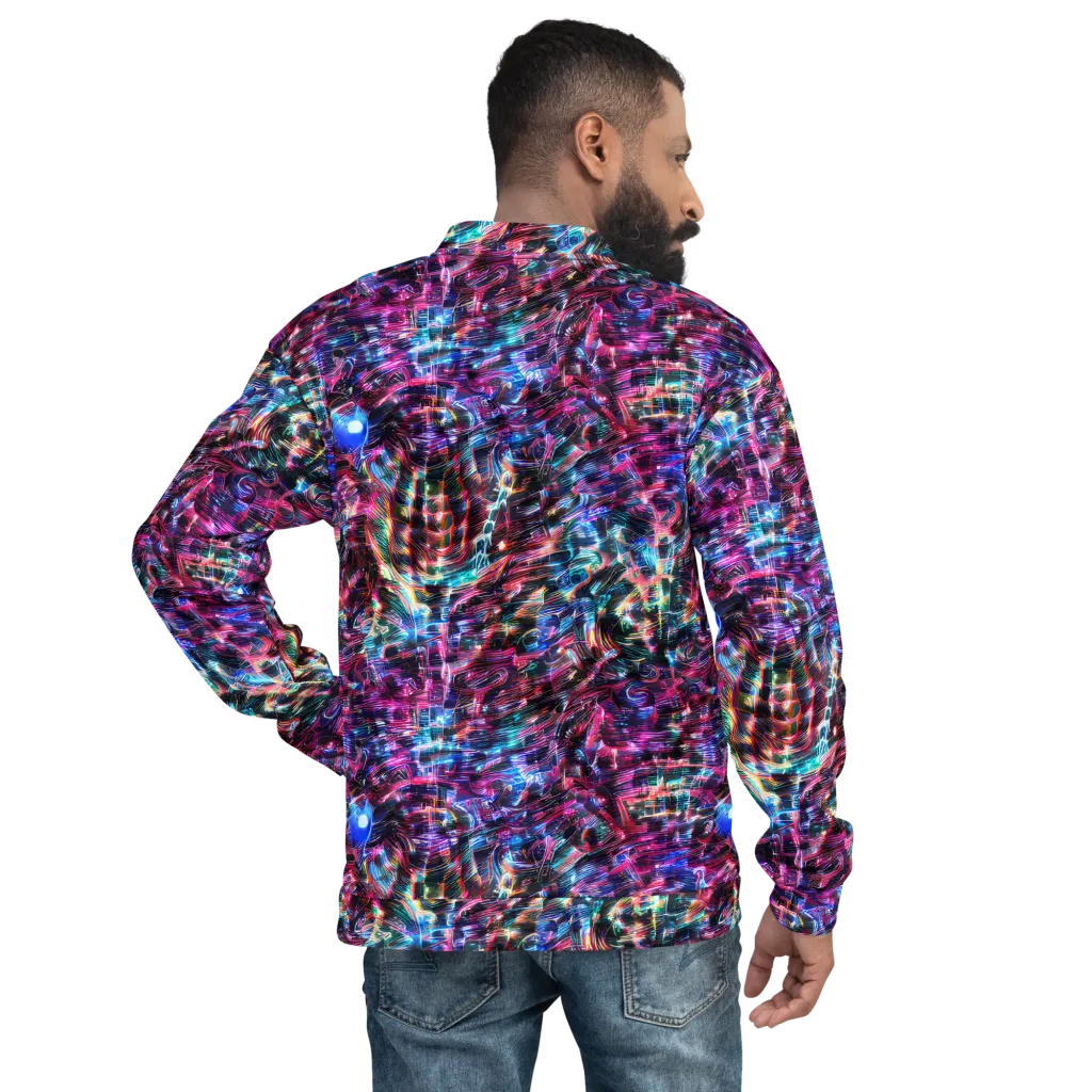 Cyberwave on Bomber Jacket — Back
