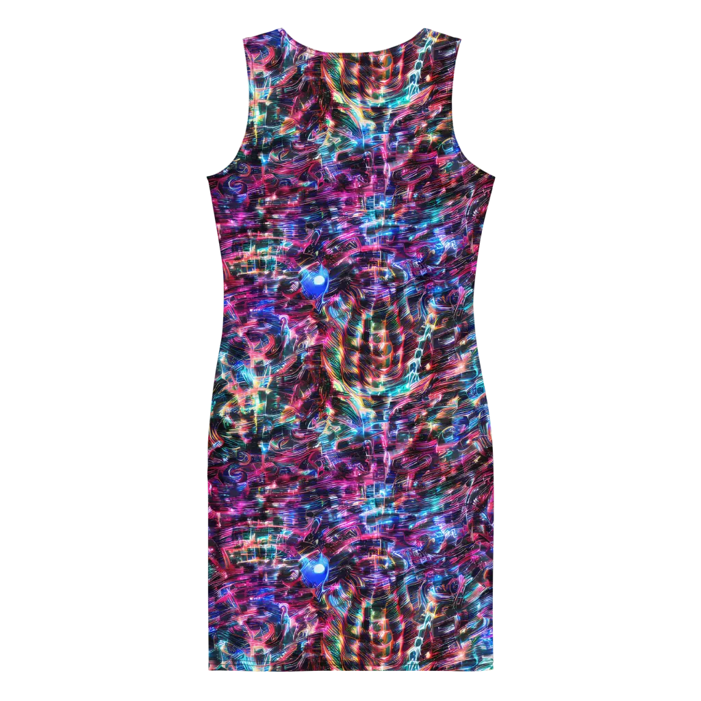 Cyberwave on Bodycon Dress — Back