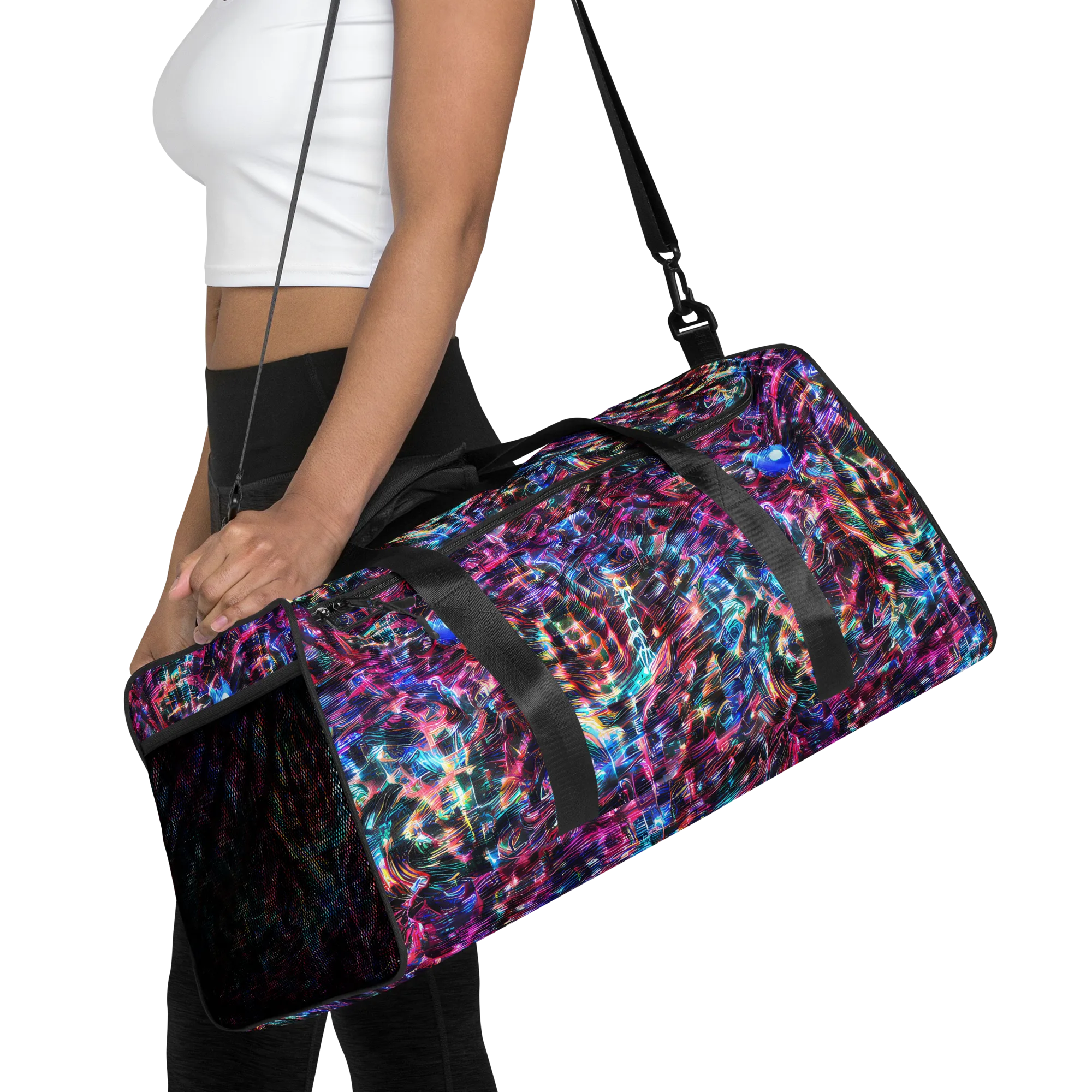 Cyberwave on Duffle Bag — Front