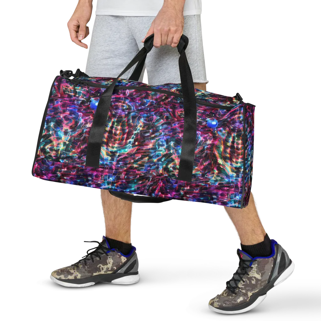 Cyberwave on Duffle Bag — Front
