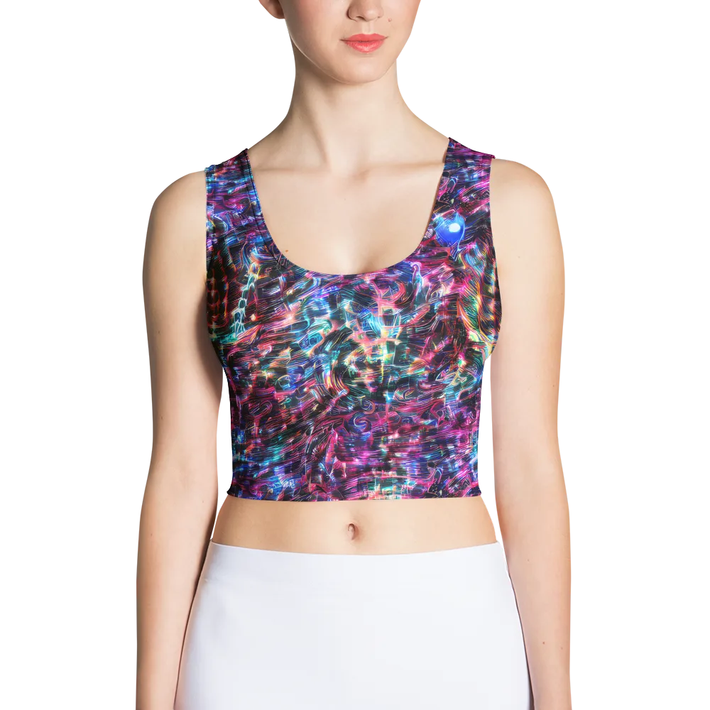 Cyberwave on Crop Top — Front