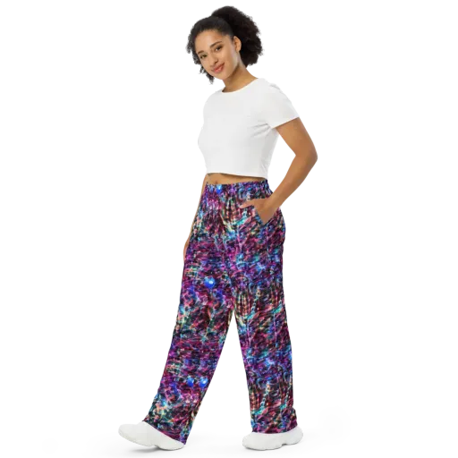 Cyberwave on a Wide-Leg Pants