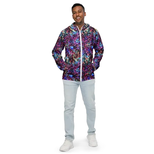 Cyberwave on a Men's Windbreaker