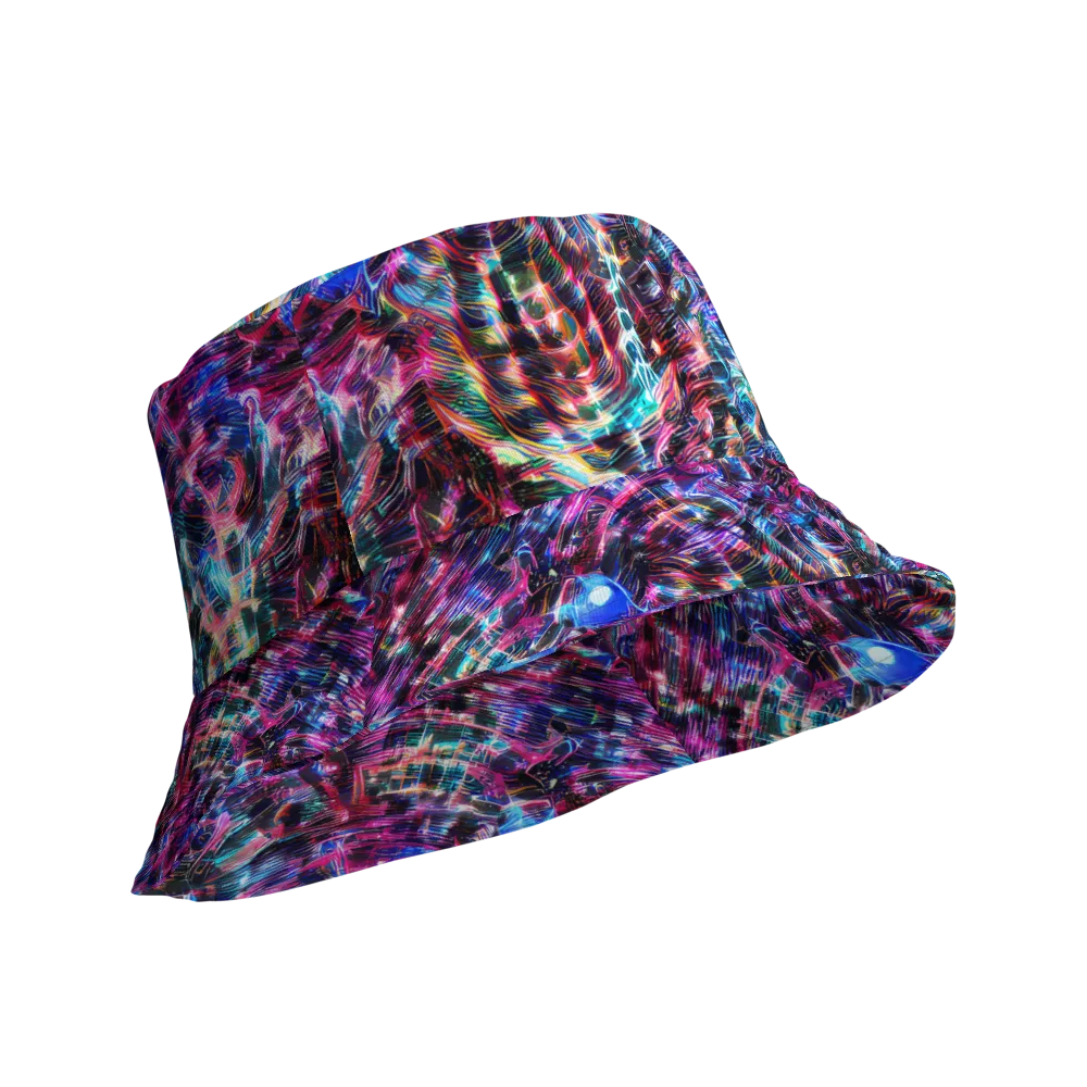 Cyberwave on Reversible Bucket Hat — Product details Outside