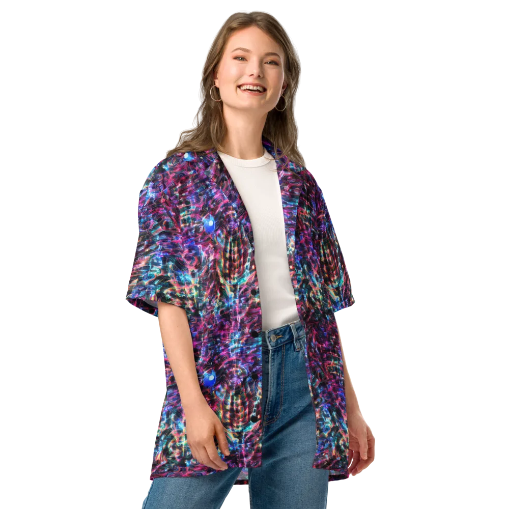 Cyberwave on Button Shirt — Front