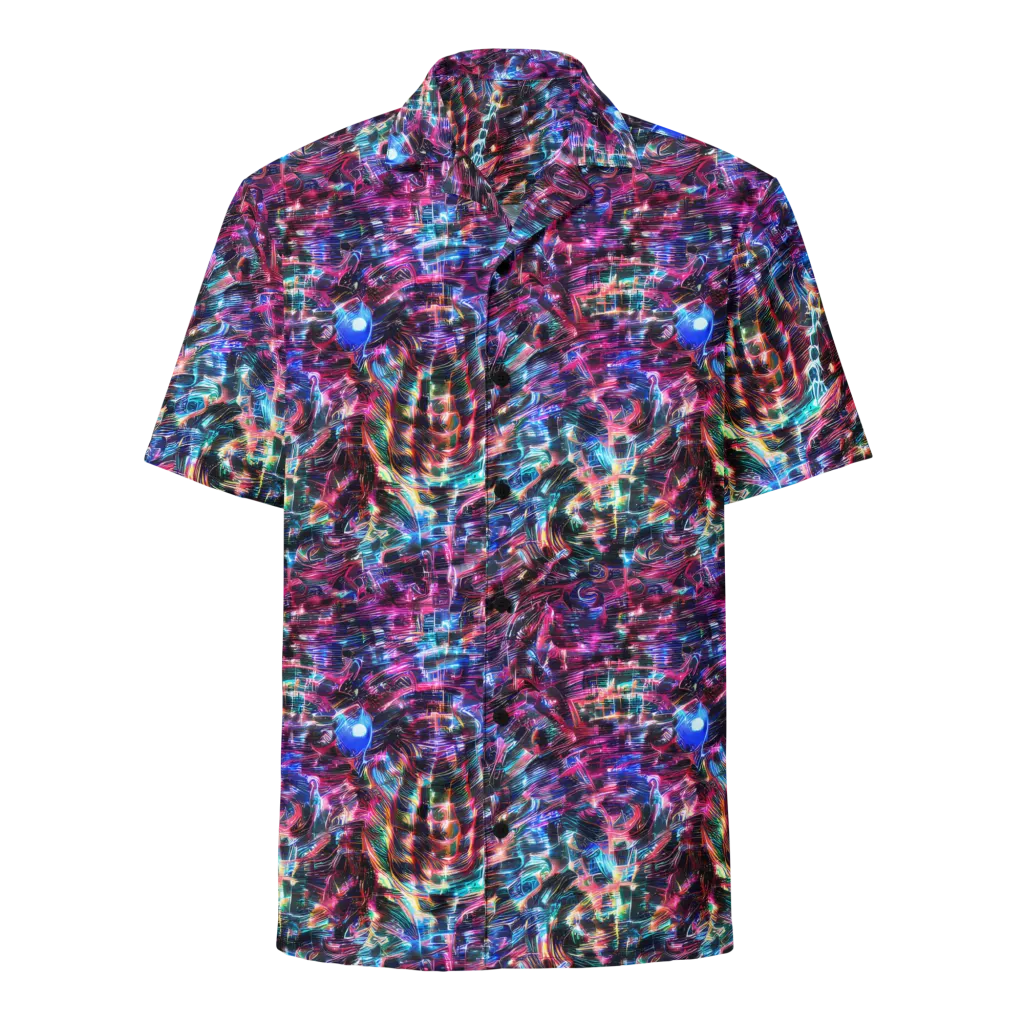 Cyberwave on Button Shirt — Front