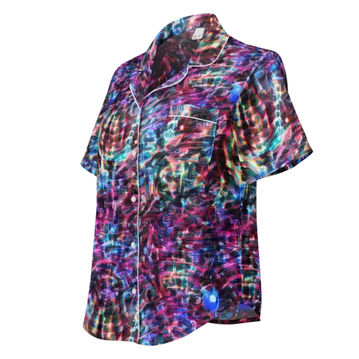 Cyberwave on a Women's Short Sleeve Pajama Top