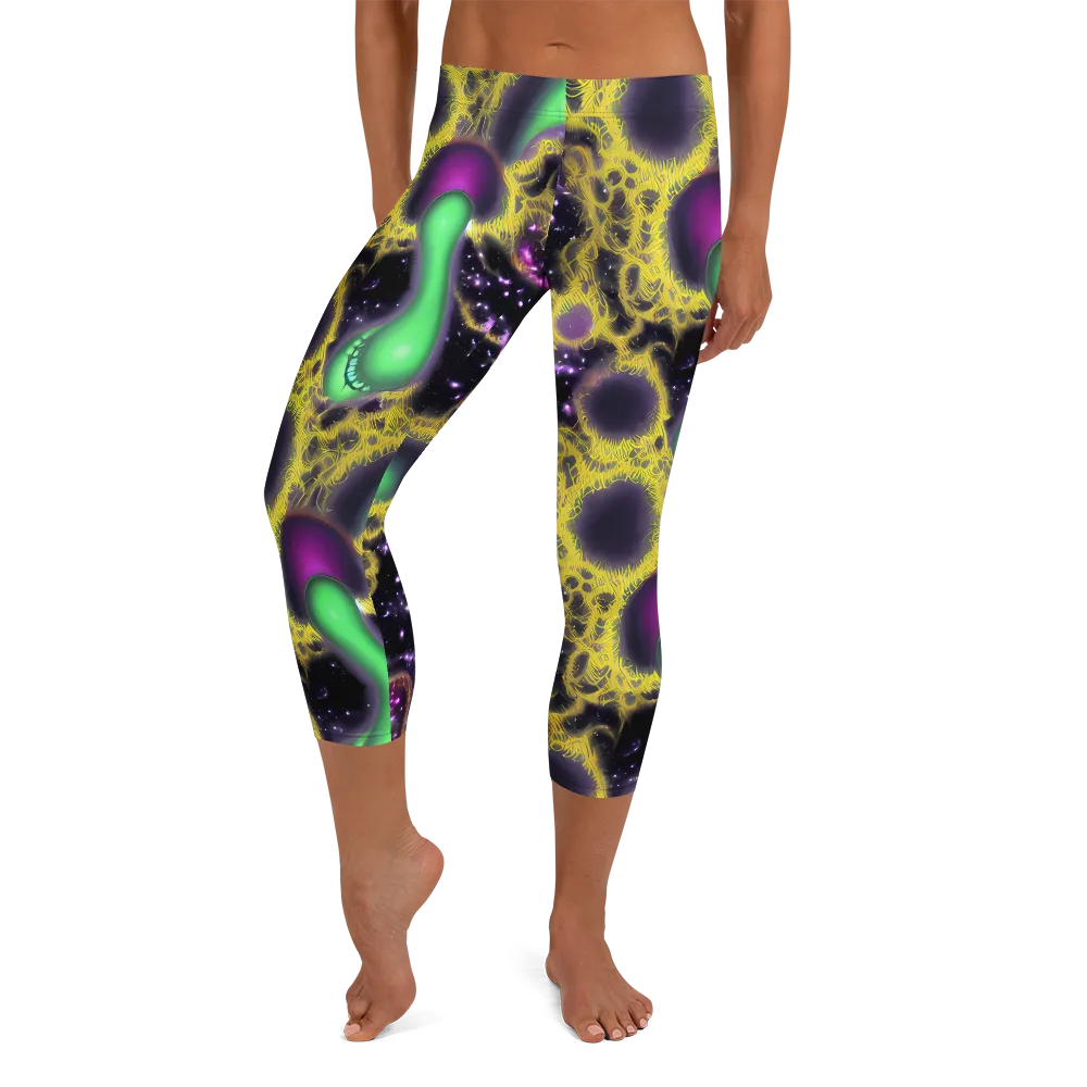 Galactic Grotto on Capri Leggings — Front