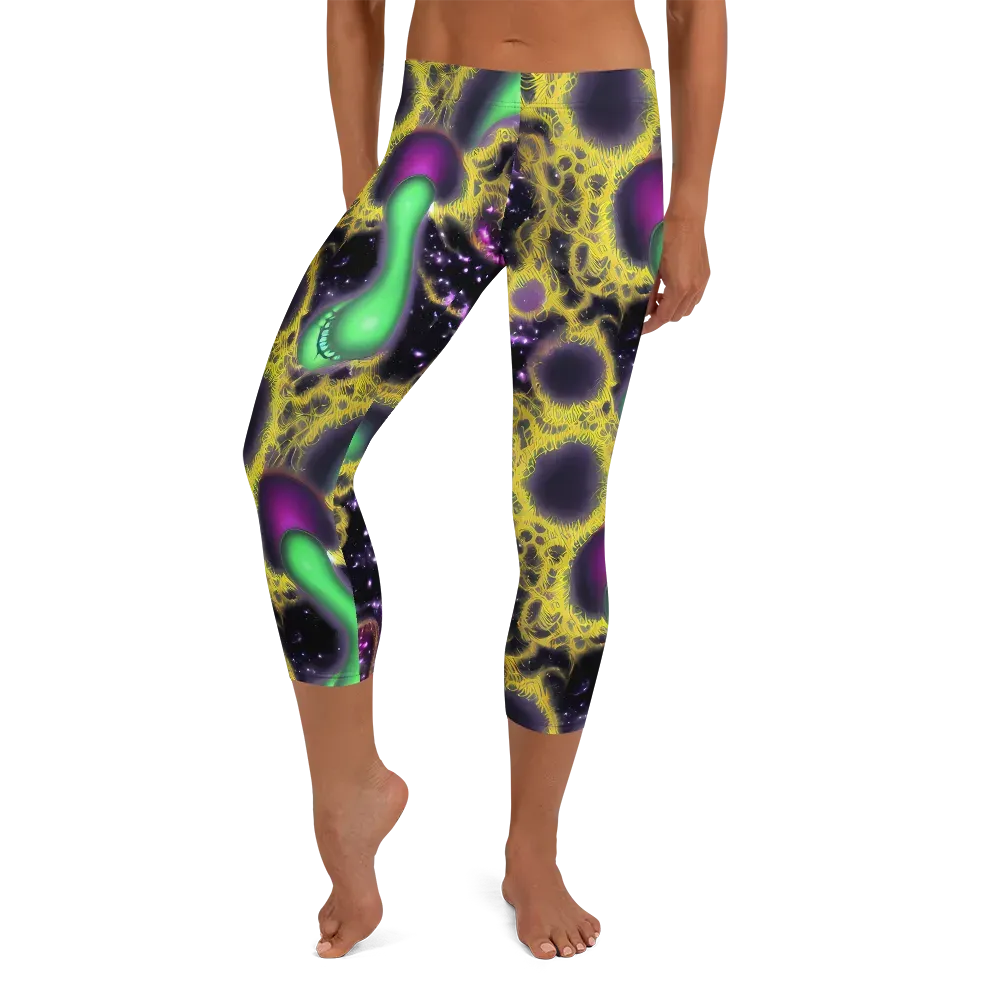 Galactic Grotto on Capri Leggings — Front
