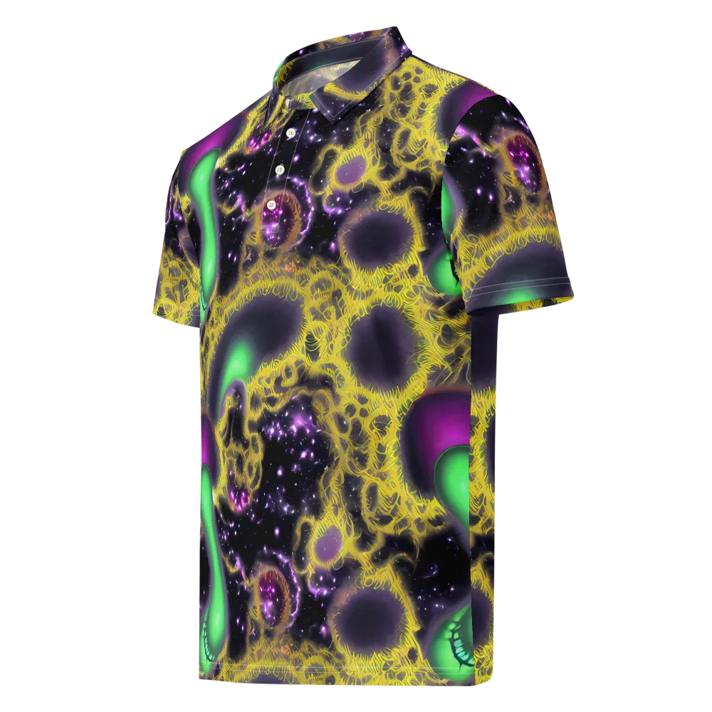 Galactic Grotto on Men's Slim Fit Polo Shirt — Left Front