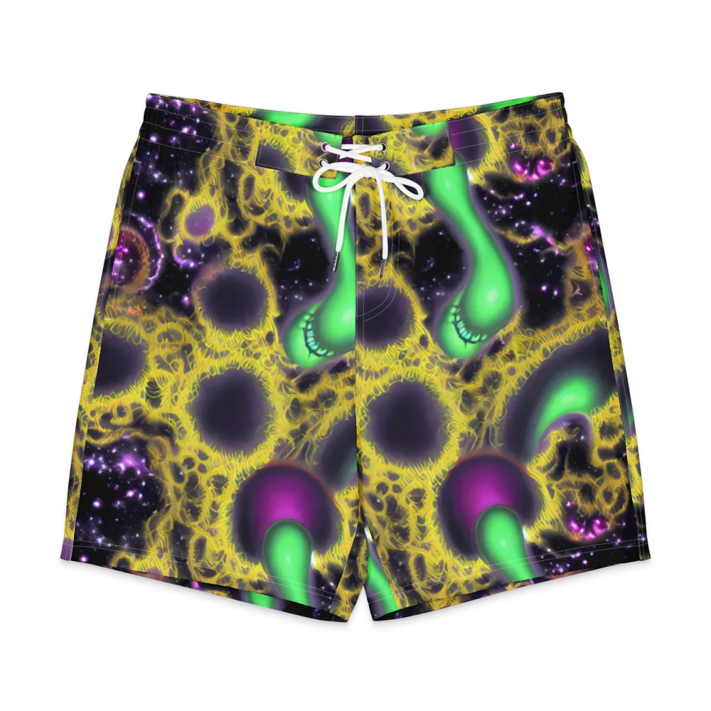 Galactic Grotto on Men's Board Shorts — Front