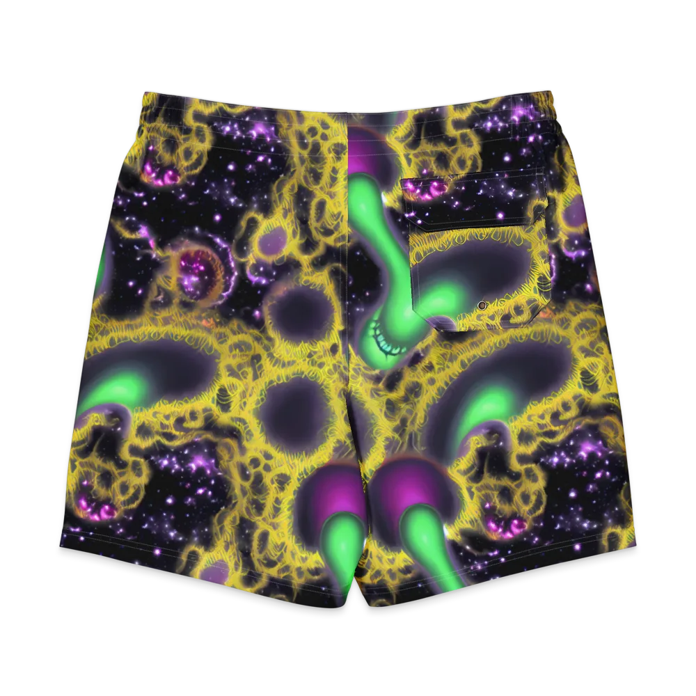 Galactic Grotto on Men's Board Shorts — Back