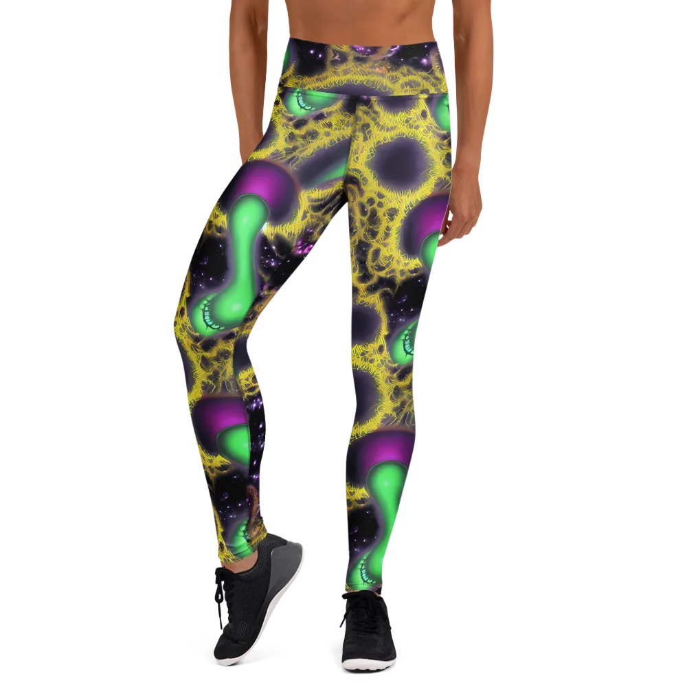 Galactic Grotto on Yoga Leggings — Front