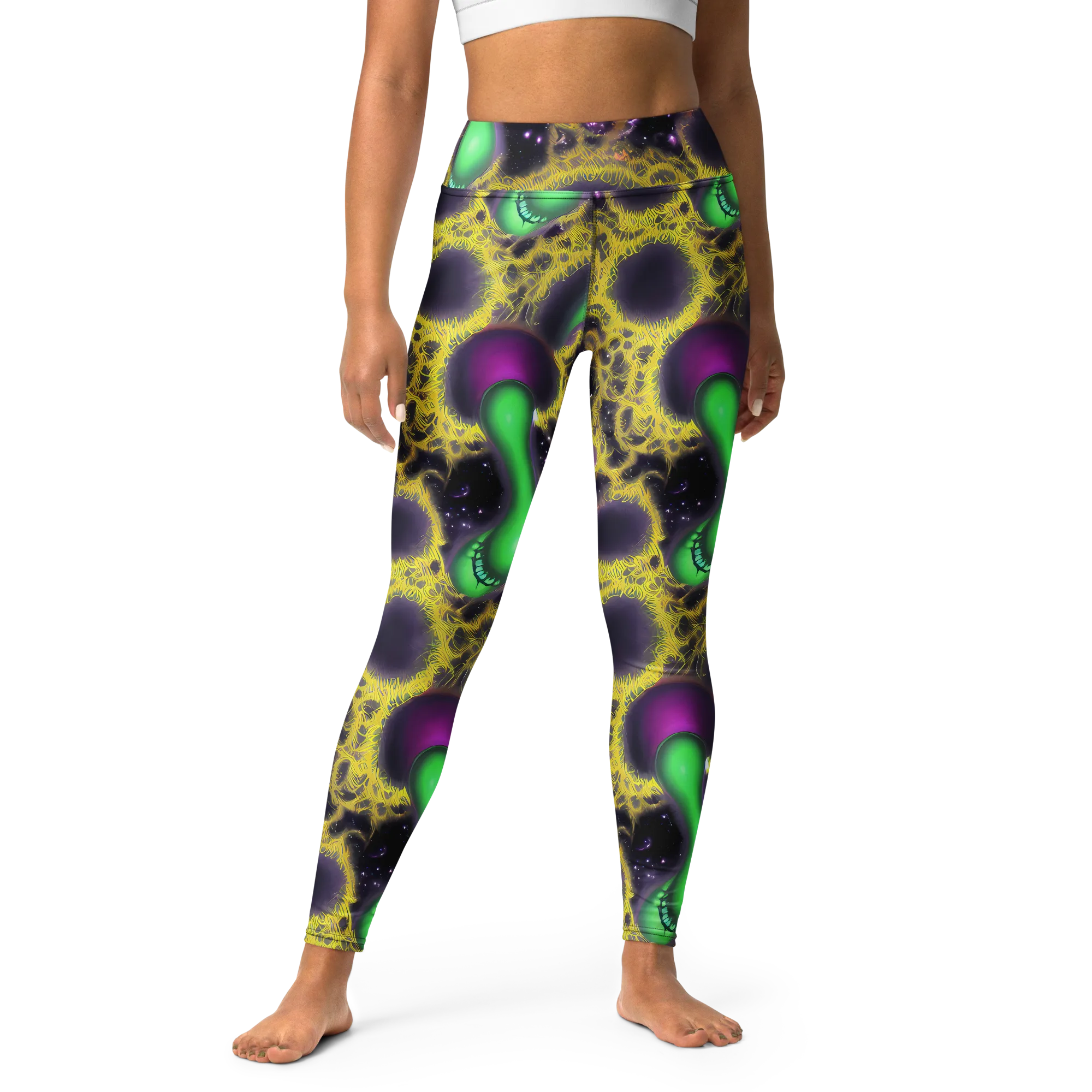 Galactic Grotto on Yoga Leggings — Front