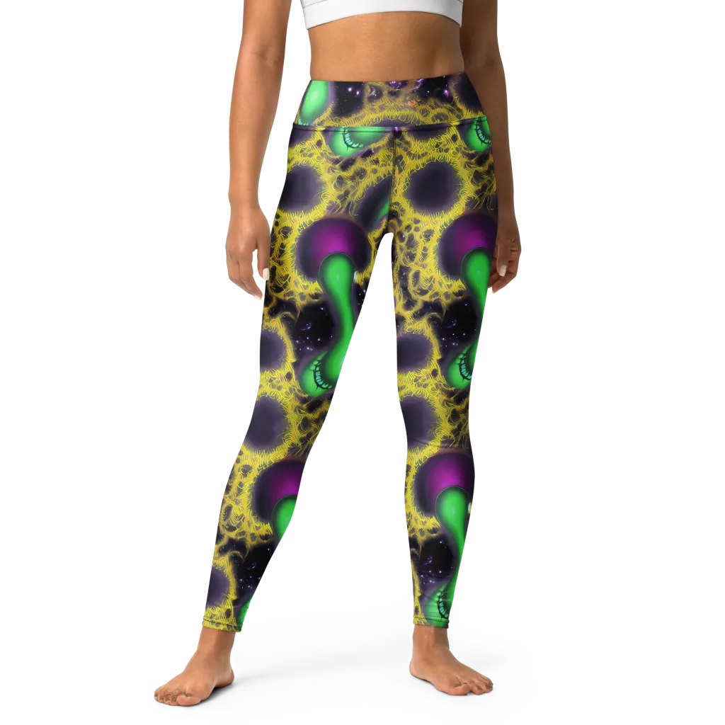 Galactic Grotto on Yoga Leggings — Front