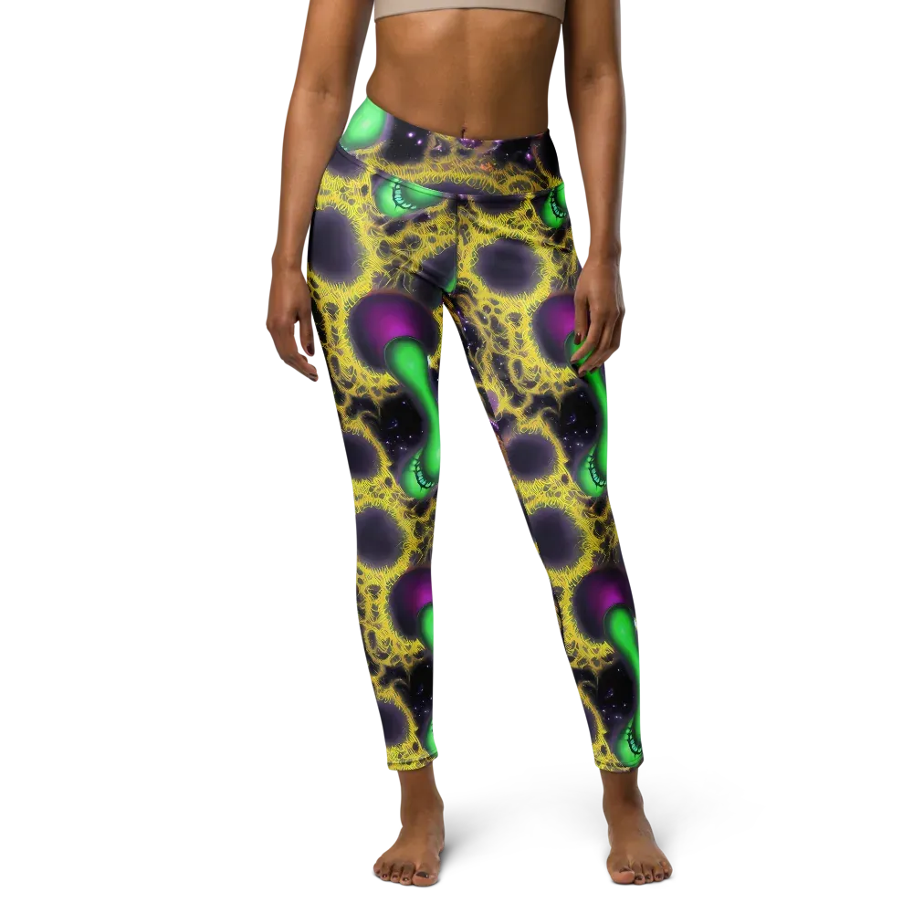 Galactic Grotto on Yoga Leggings — Front
