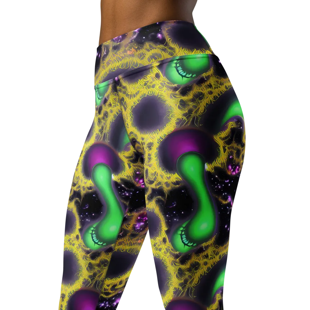 Galactic Grotto on Yoga Leggings — Left Front