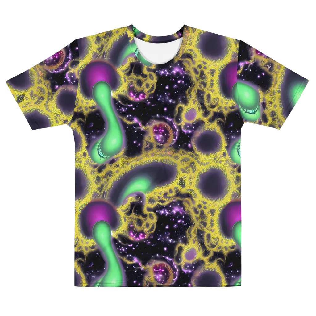 Galactic Grotto on Men's Cotton Crew Neck T-Shirt — Front
