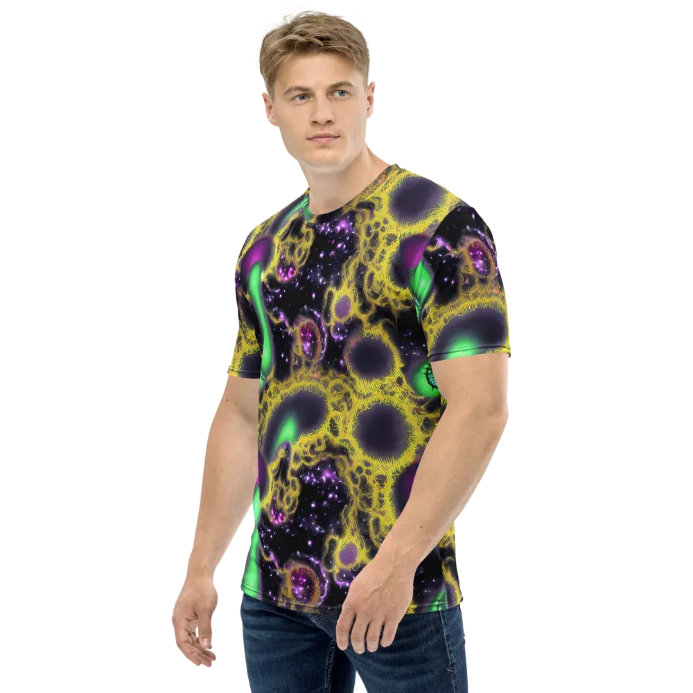 Galactic Grotto on Men's Crew Neck T-Shirt — Left