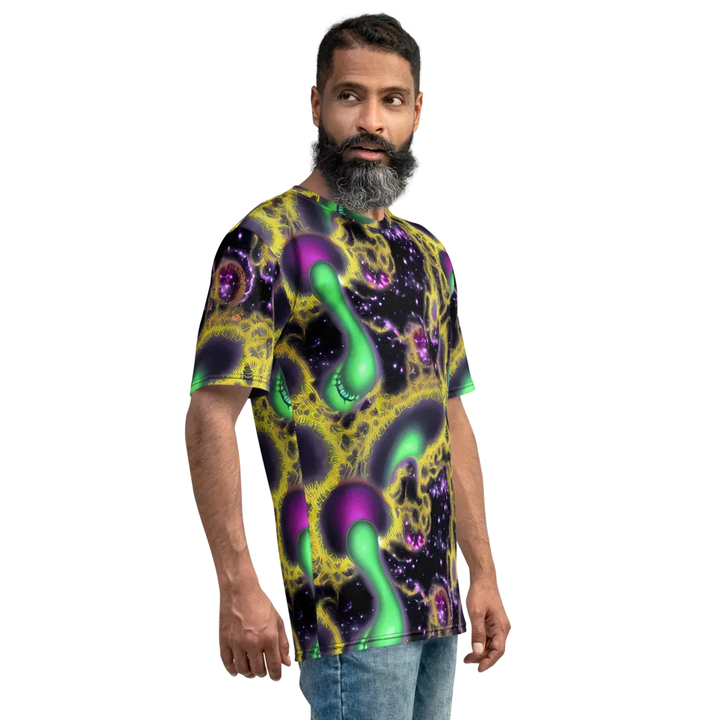 Galactic Grotto on Men's Crew Neck T-Shirt — Right