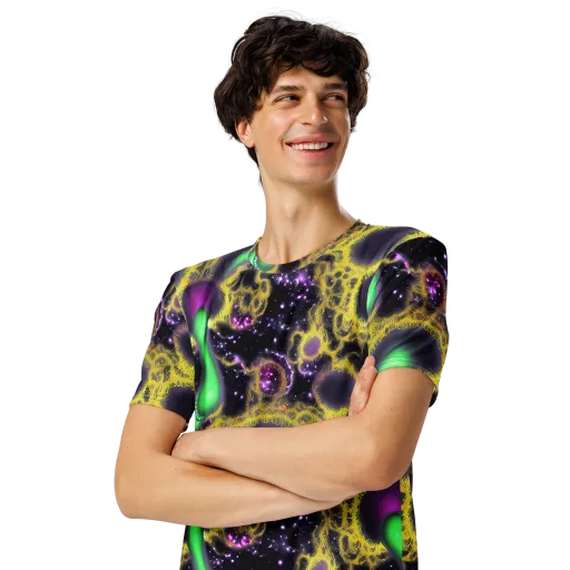 Galactic Grotto on a Men's Crew Neck T-Shirt