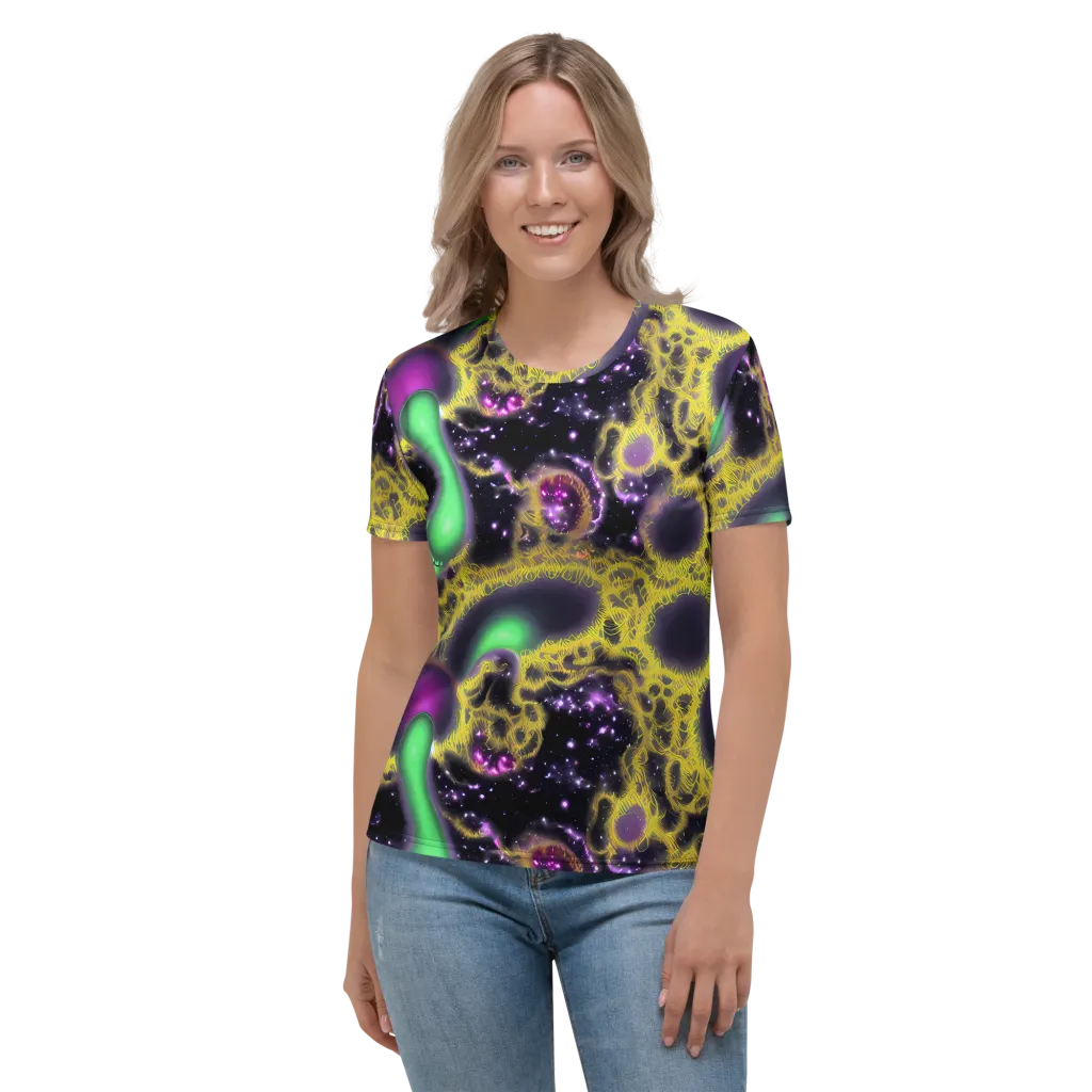 Galactic Grotto on Women's Crew Neck T-Shirt — Front