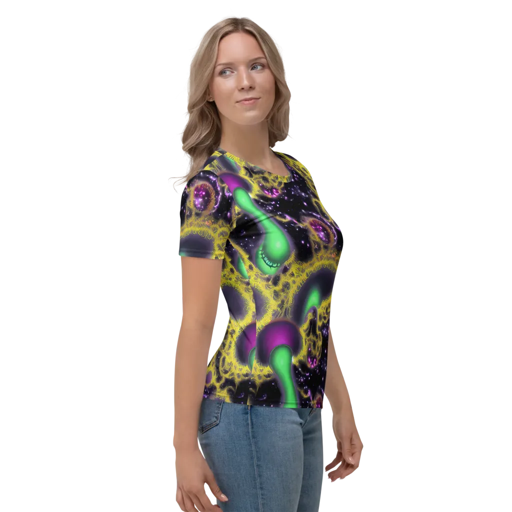 Galactic Grotto on Women's Crew Neck T-Shirt — Right