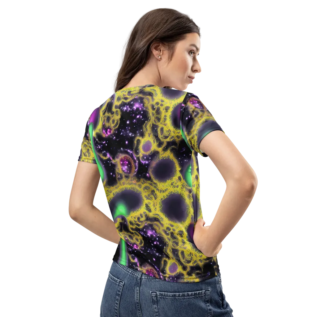 Galactic Grotto on Women's Crew Neck T-Shirt — Back