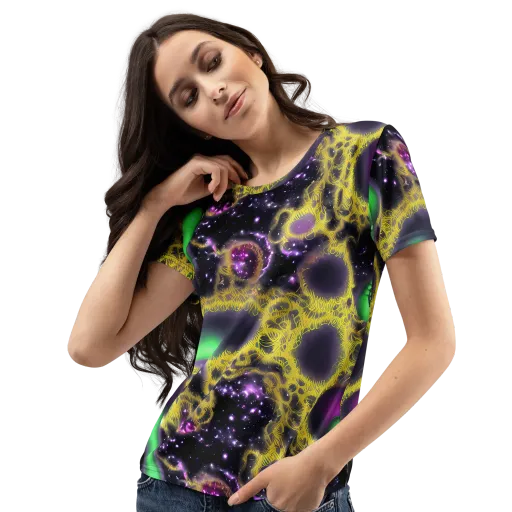 Galactic Grotto on a Women's Crew Neck T-Shirt