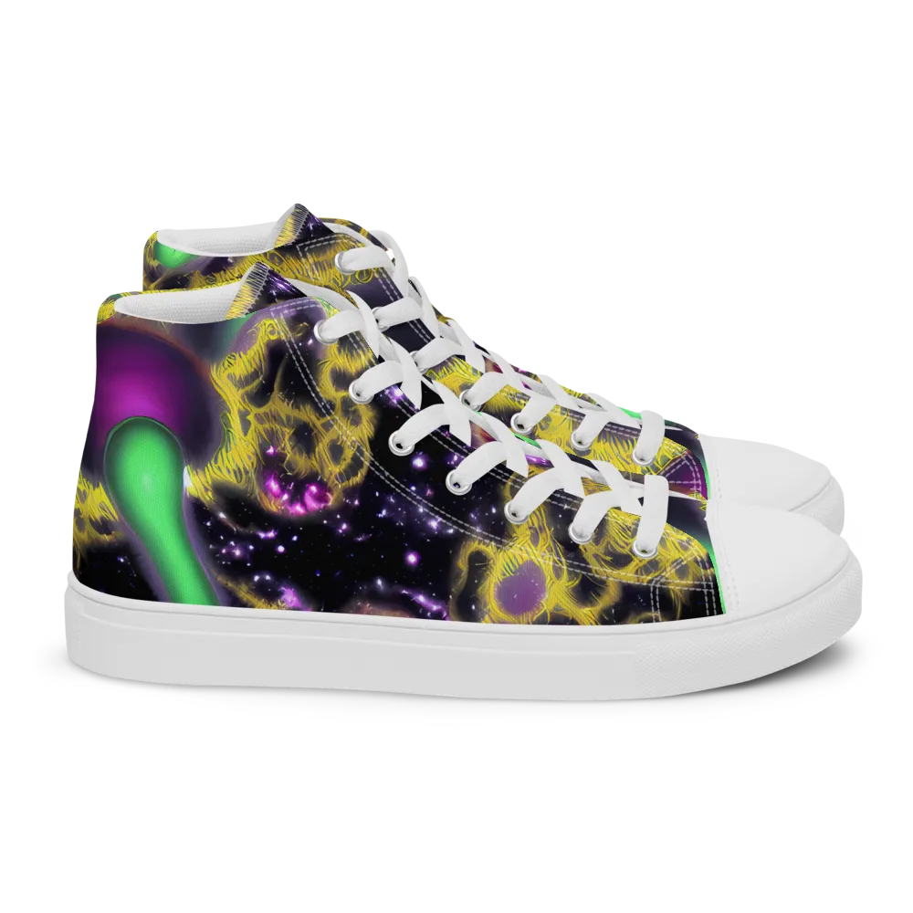 Galactic Grotto on Women's High Top Canvas Shoes — Right