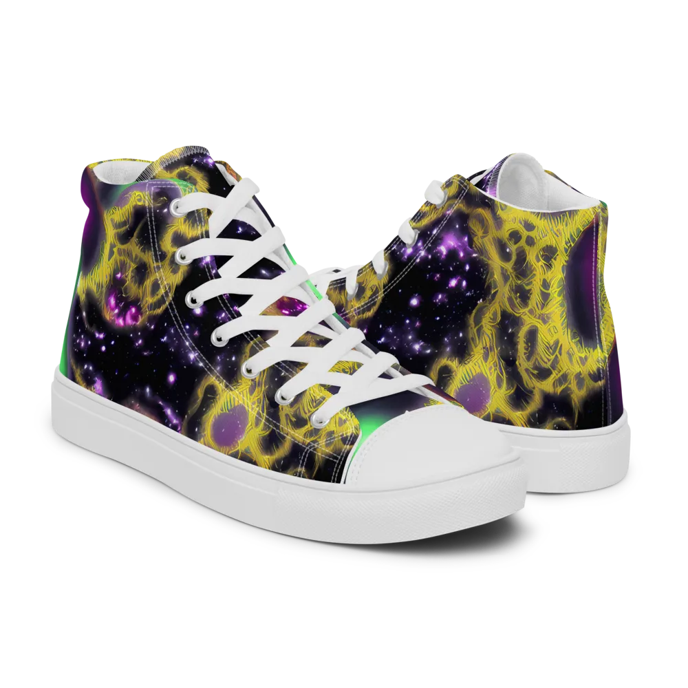 Galactic Grotto on Women's High Top Canvas Shoes — Right