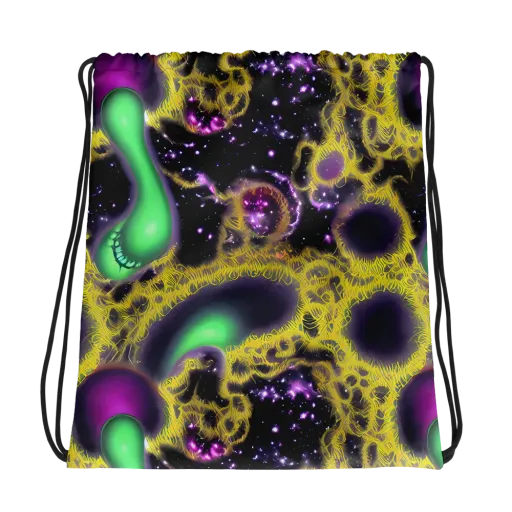 Galactic Grotto on a Drawstring Bag