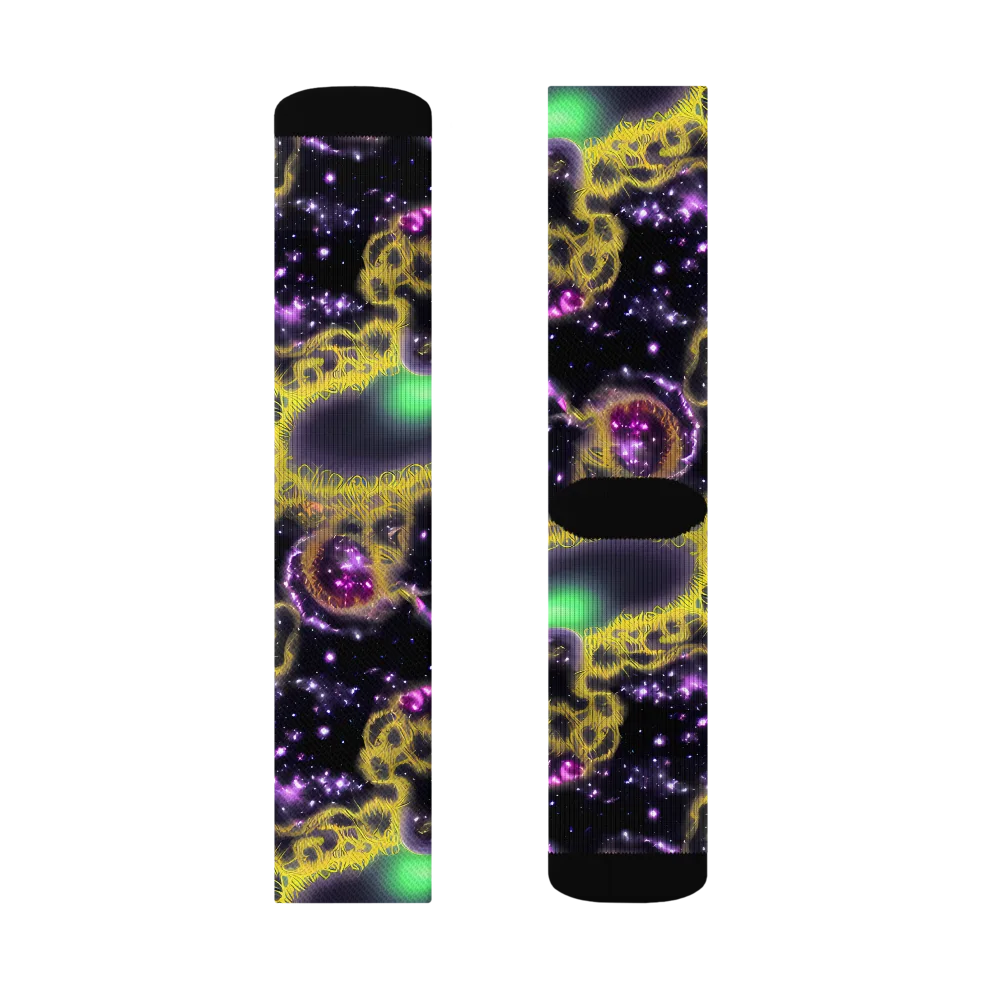 Galactic Grotto on Socks — Right Sock