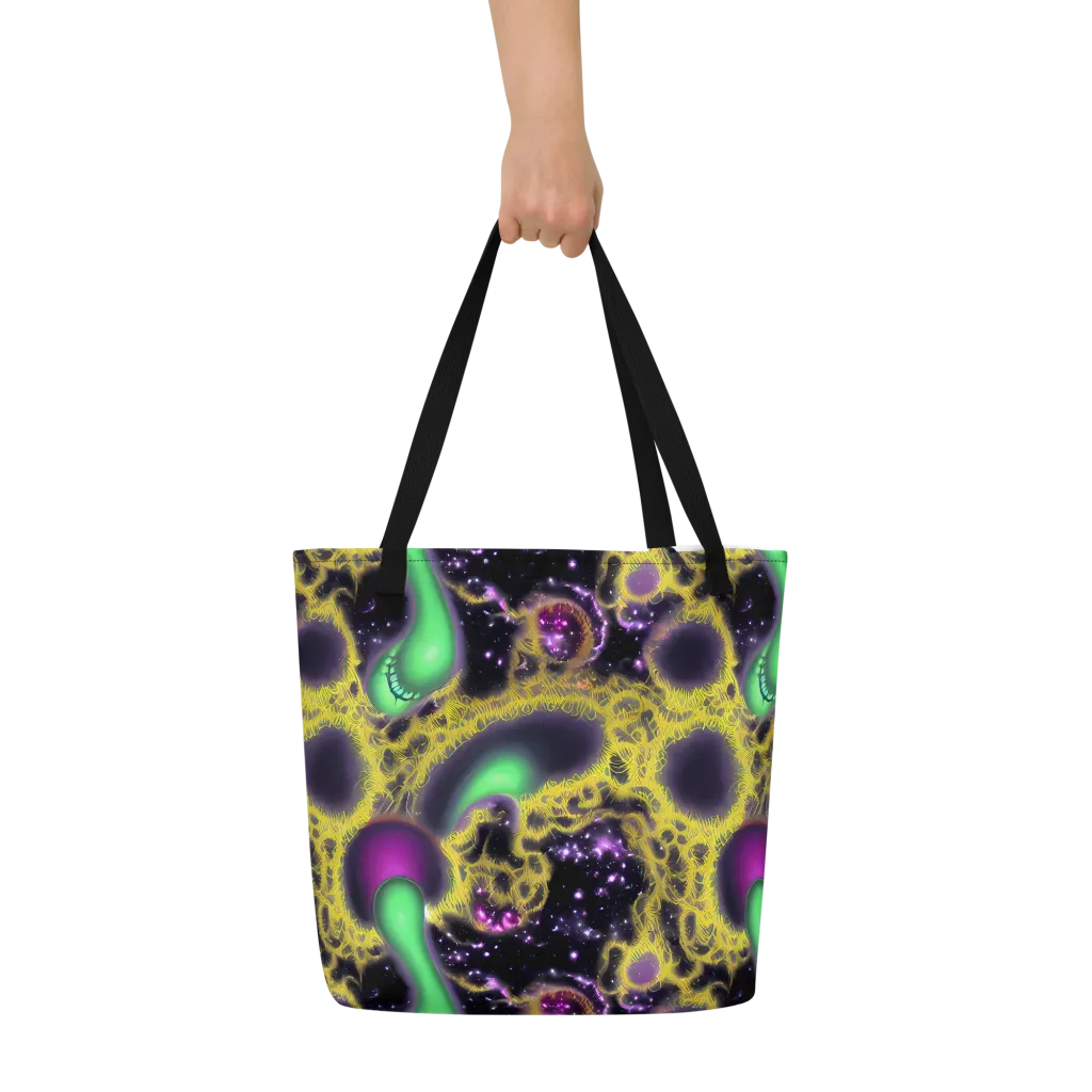 Galactic Grotto on Large Tote Bag W/ Pocket — Front