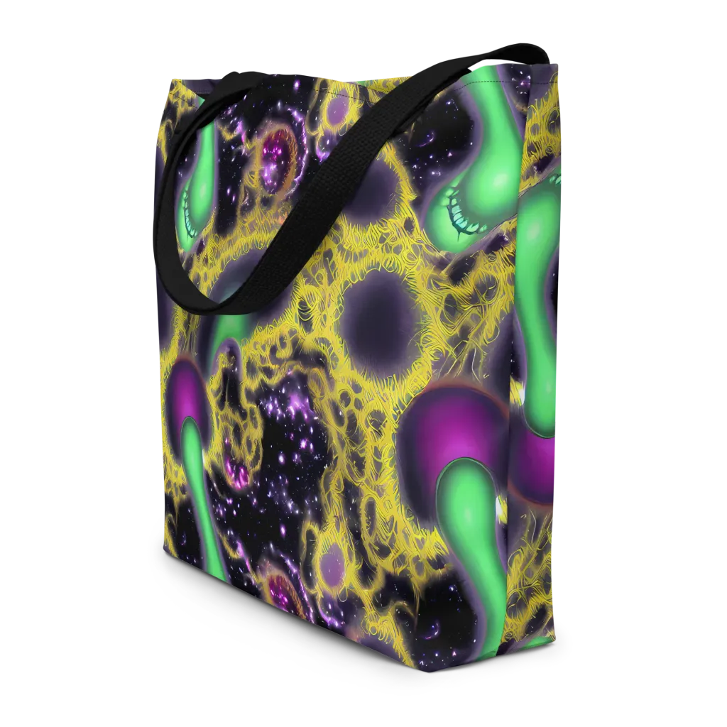 Galactic Grotto on Large Tote Bag W/ Pocket — Front
