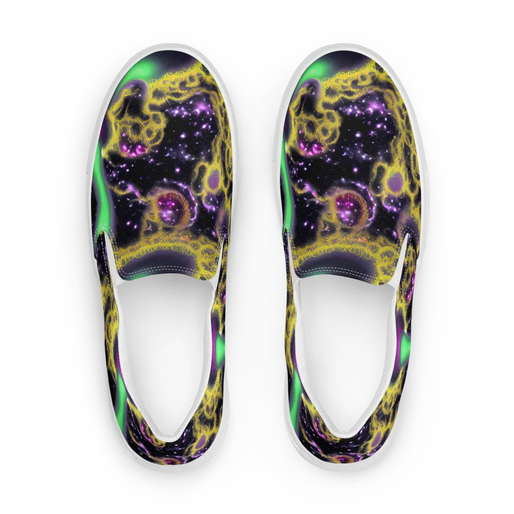 Galactic Grotto on Women's Slip-On Canvas Shoes — Front