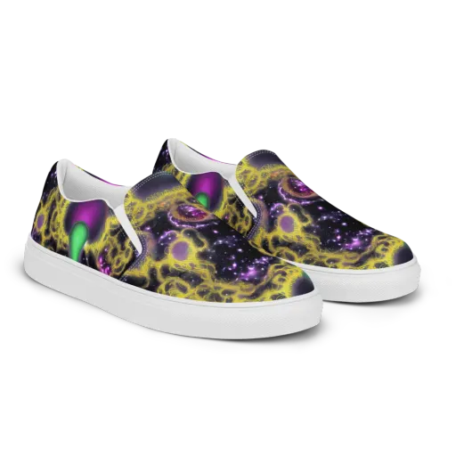 Galactic Grotto on a Women's Slip-On Canvas Shoes