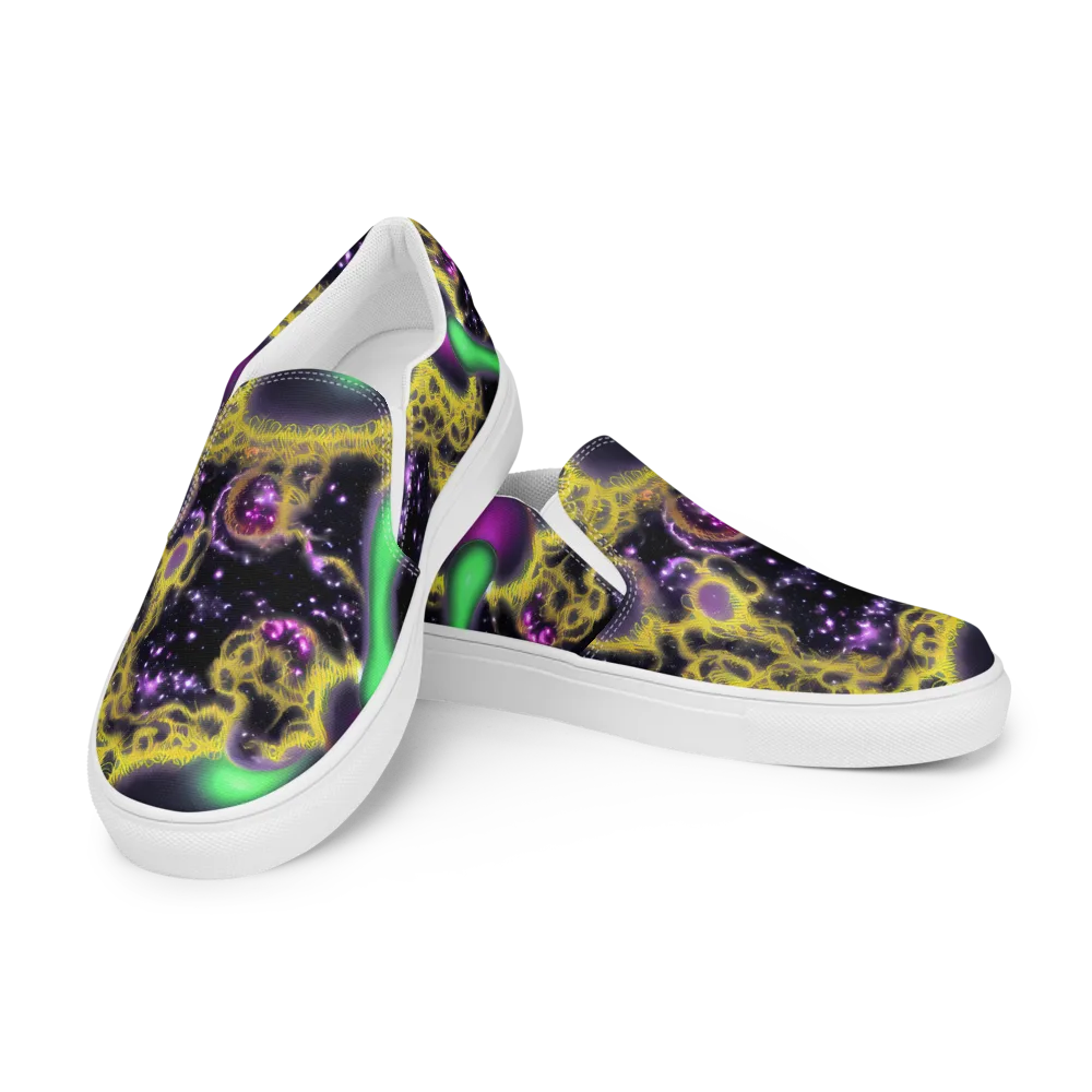 Galactic Grotto on Women's Slip-On Canvas Shoes — Left Front