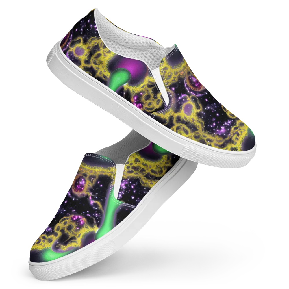 Galactic Grotto on Women's Slip-On Canvas Shoes — Front