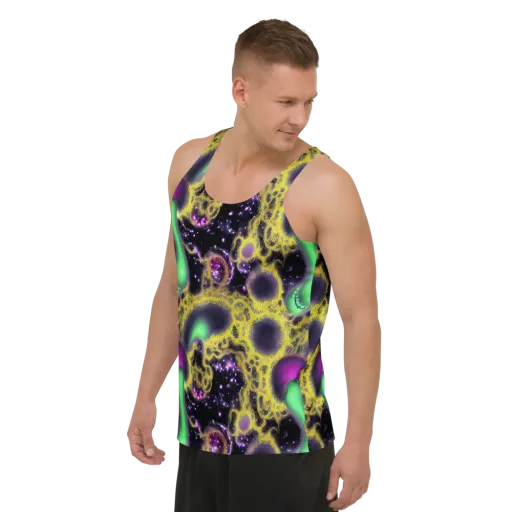 Galactic Grotto on a Men's Tank Top