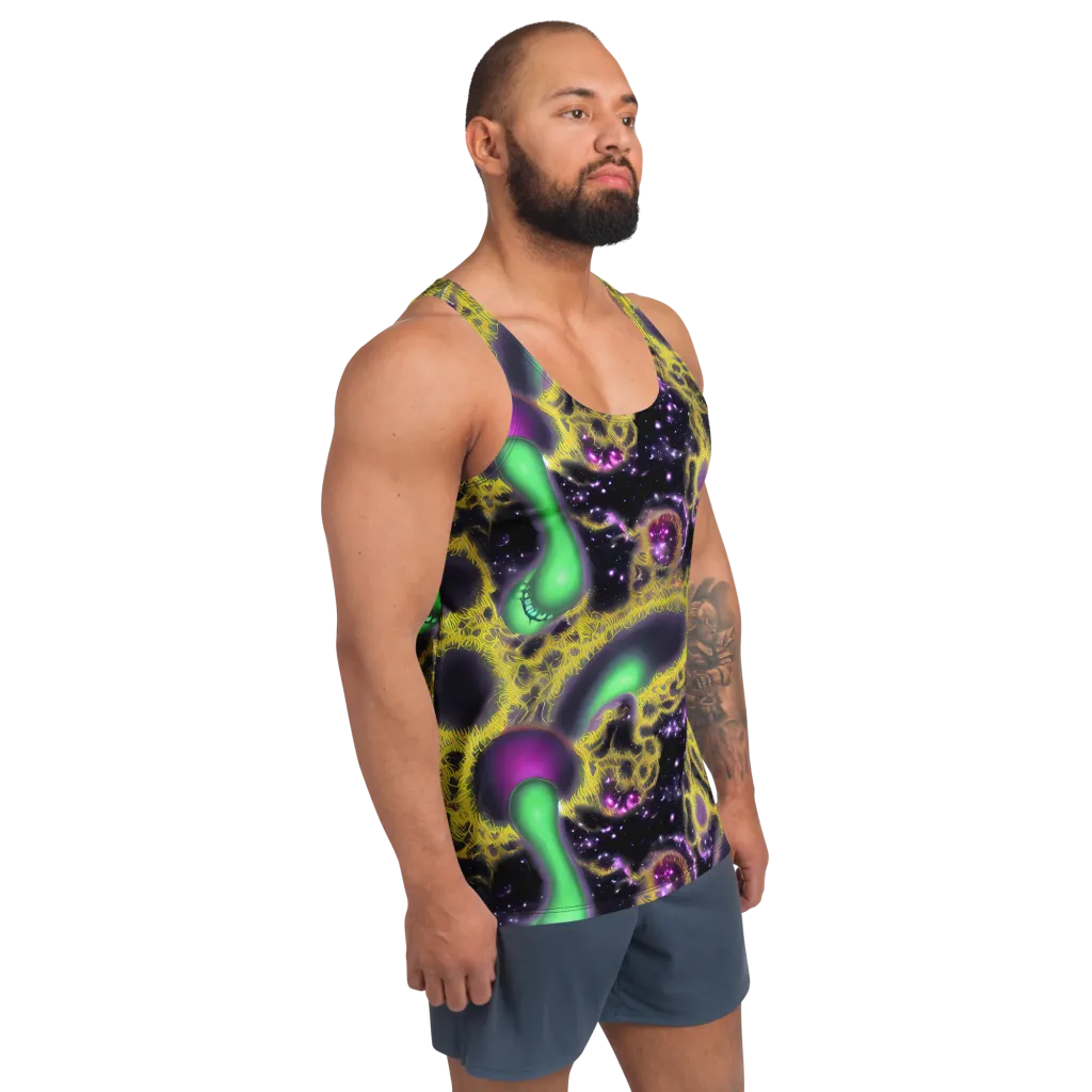 Galactic Grotto on Men's Tank Top — Right Front